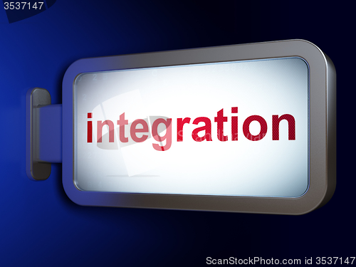 Image of Finance concept: Integration on billboard background