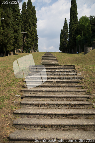 Image of Italian villa garned on Como lake