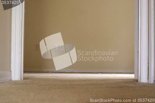 Image of low angle view into empty room