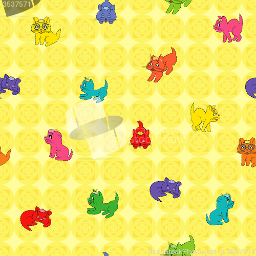 Image of Seamless Kittens Pattern