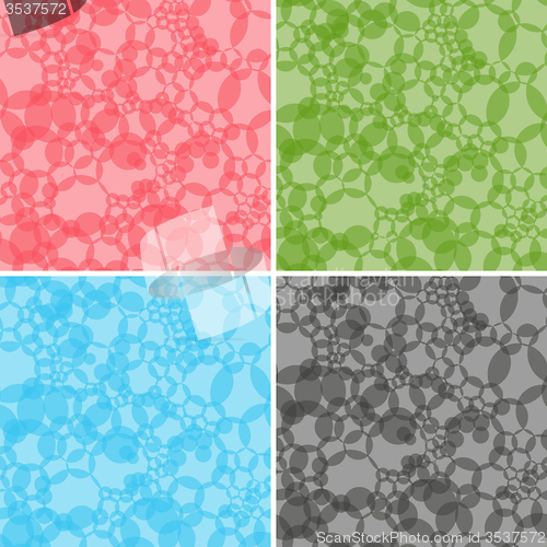 Image of Four seamless abstract vector patterns