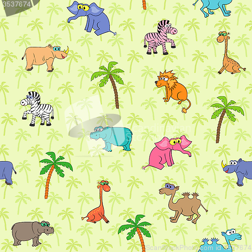 Image of Seamless different animal pattern