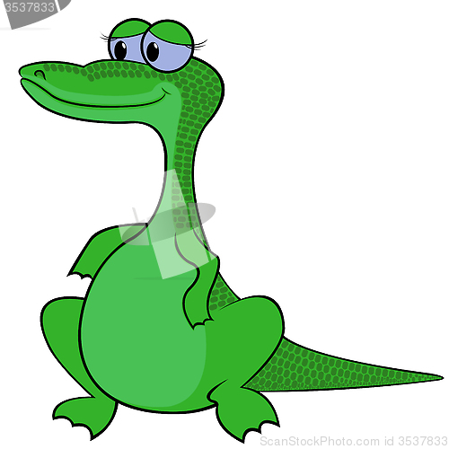 Image of Crocodile Cartoon Vector Illustration