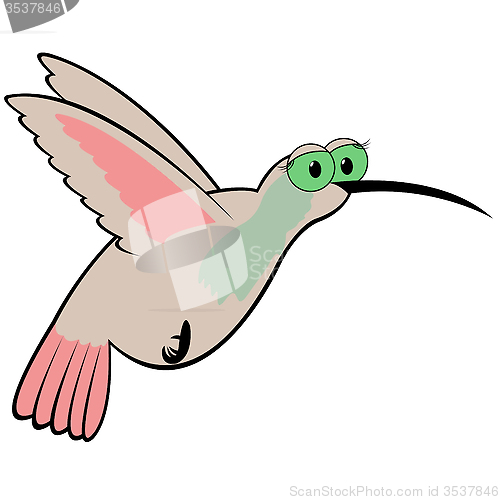 Image of Hummingbird Cartoon Vector Illustration