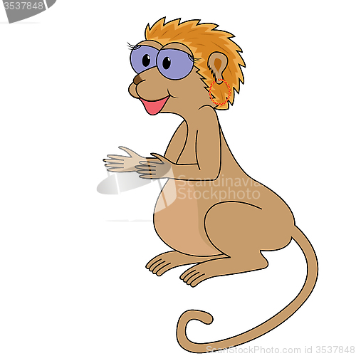 Image of Monkey Cartoon Vector Illustration