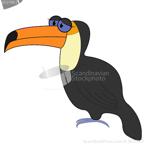 Image of Toucan Cartoon Vector Illustration