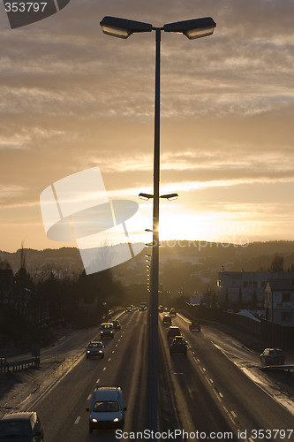 Image of Sunset in traffic