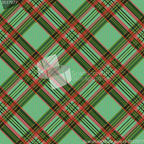 Image of Diagonal checkered tartan fabric seamless texture 