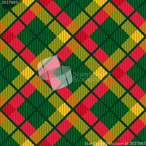 Image of Checkered diagonal tartan fabric seamless texture 