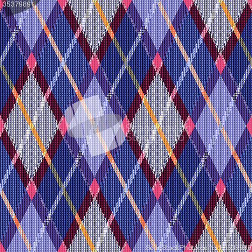 Image of Rhombic tartan blue and pink fabric seamless texture