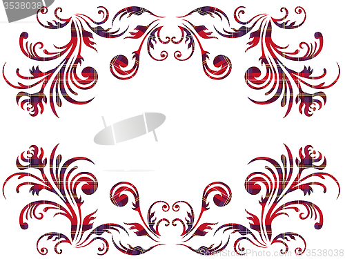 Image of Floral elements using the Celtic ornament over white