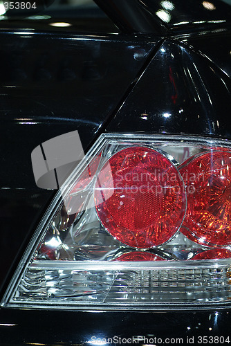 Image of Rear light of black car