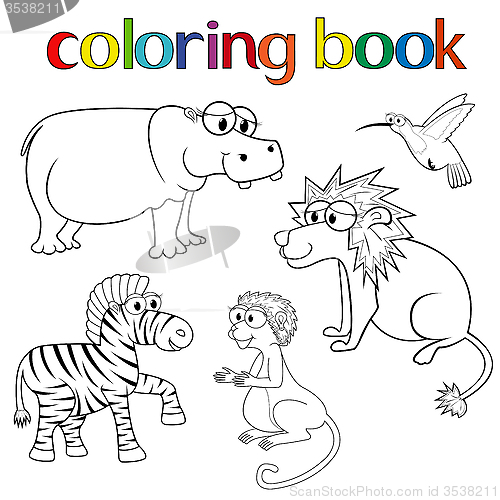 Image of Kit of animals for coloring book