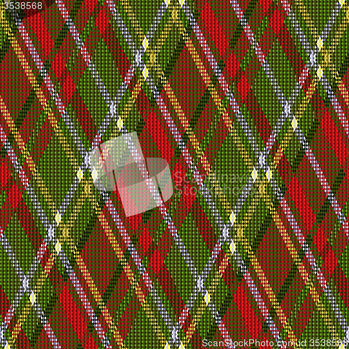 Image of Rhombic tartan red and green seamless texture