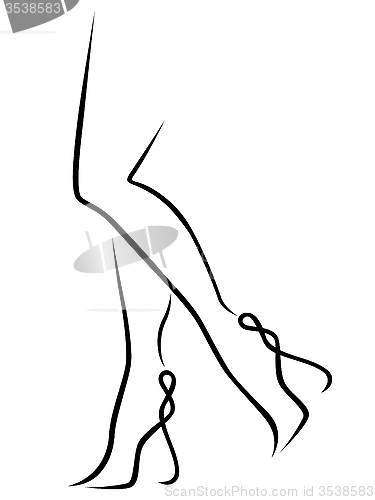 Image of Abstract graceful women legs