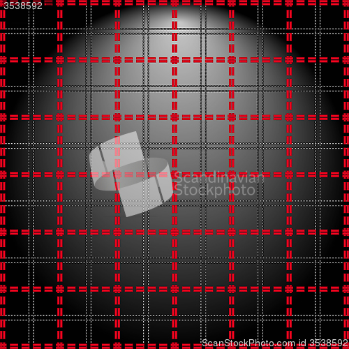 Image of Red grid on a lighting background