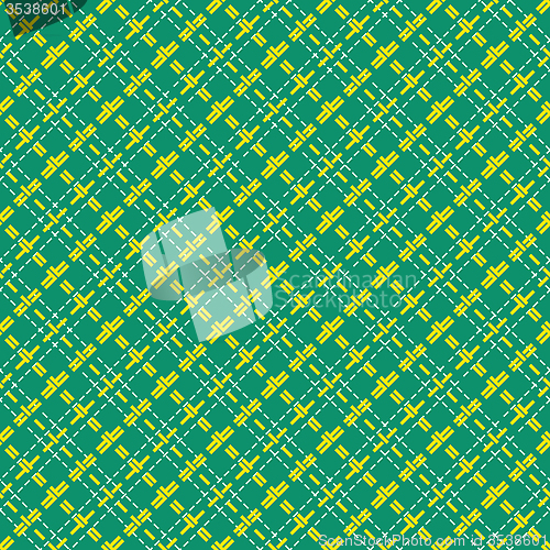 Image of Seamless mesh diagonal pattern over green