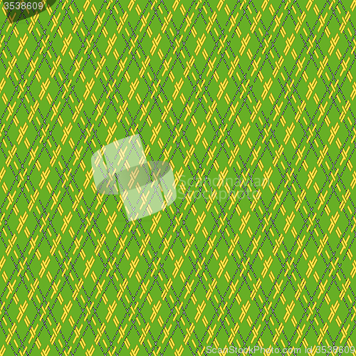 Image of Green and yellow seamless mesh pattern