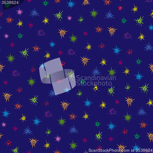 Image of Multicolour stars seamless pattern