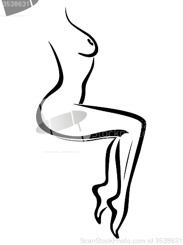 Image of Abstract body of sexy naked woman