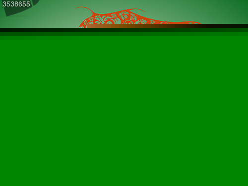 Image of Female contour with floral elements over green