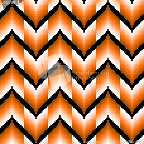 Image of Seamless pattern with orange zigzag elements