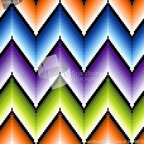 Image of Seamless pattern with several colors zigzag elements