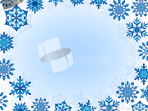 Image of Greeting card with snowflakes