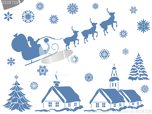 Image of Set of Christmas design elements