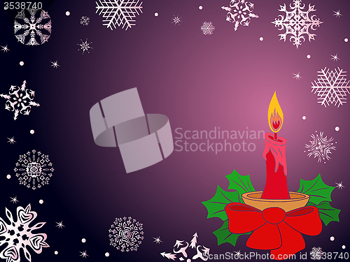 Image of Christmas greeting card in dark purple