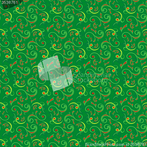 Image of Seamless pattern mainly in green hues
