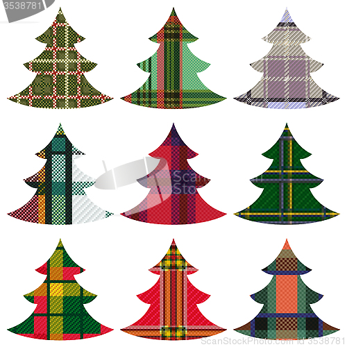Image of Set of Christmas Trees using the Celtic ornament