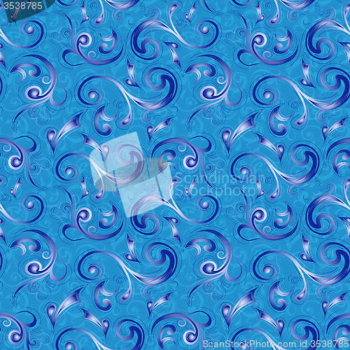 Image of Seamless pattern with blue hues