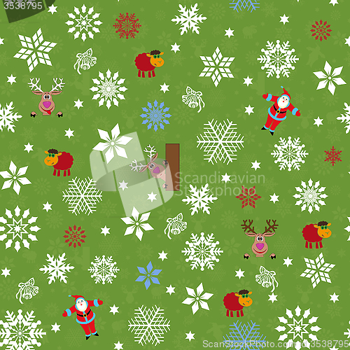 Image of Seamless pattern for Christmas motifs