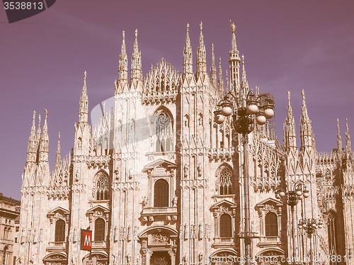 Image of Retro looking Milan Cathedral