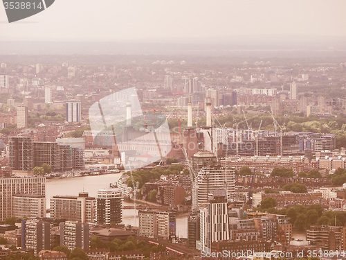 Image of Retro looking Aerial view of London