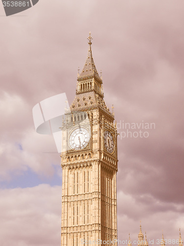 Image of Retro looking Houses of Parliament in London