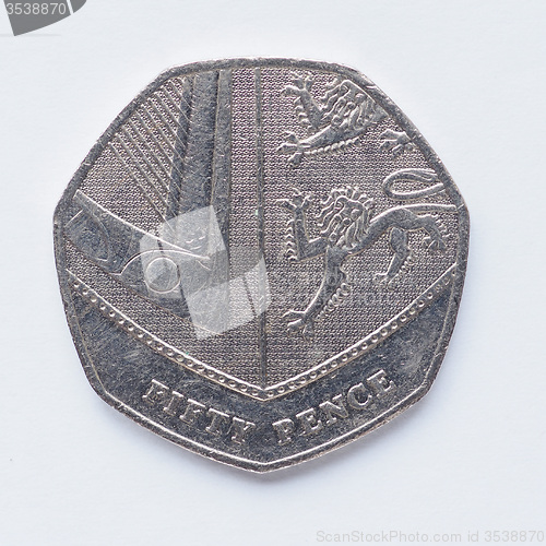 Image of UK 50 pence coin