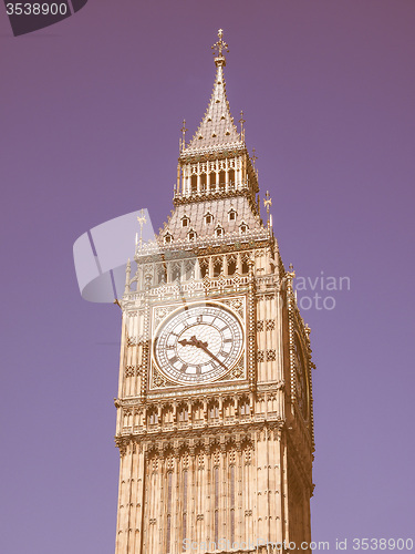 Image of Retro looking Big Ben in London