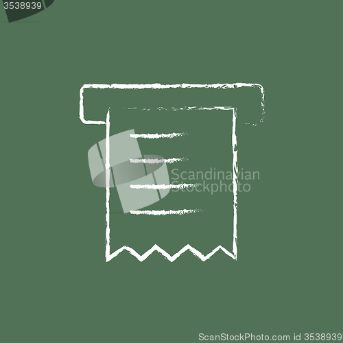 Image of Receipt icon drawn in chalk.