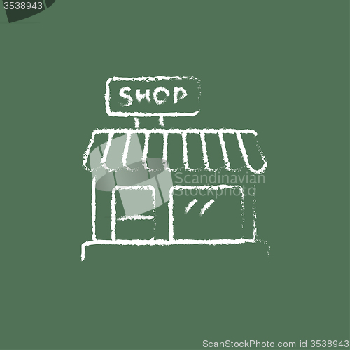 Image of Shop icon drawn in chalk.