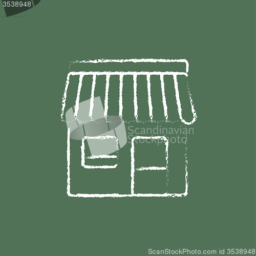 Image of Shop icon drawn in chalk.