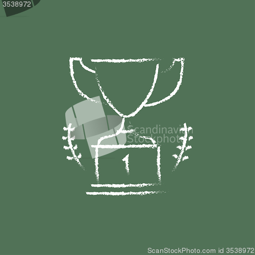 Image of Trophy icon drawn in chalk.