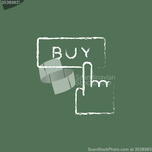 Image of Buy button icon drawn in chalk.