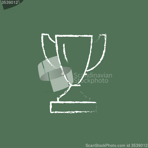 Image of Trophy icon drawn in chalk.