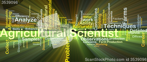 Image of Agricultural scientist background concept glowing