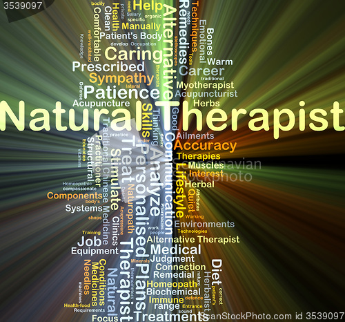 Image of Natural therapist background concept glowing