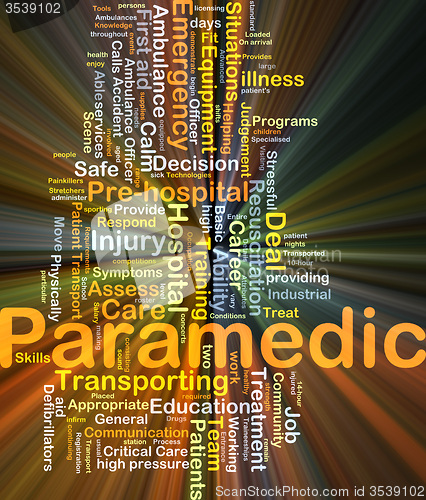 Image of Paramedic background concept glowing