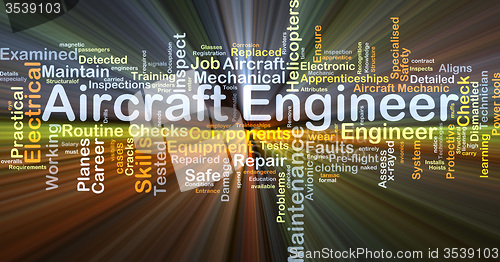 Image of Aircraft engineer background concept glowing