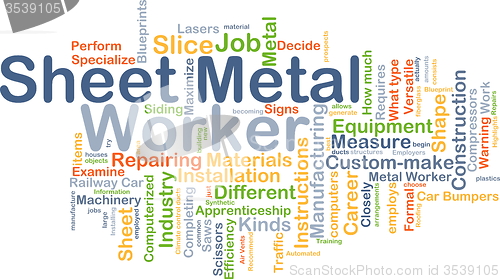 Image of Sheet metal worker background concept